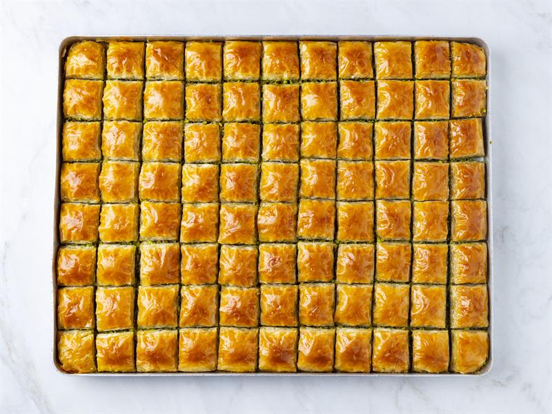 Fıstıklı Özel Kare Baklava Tepsi